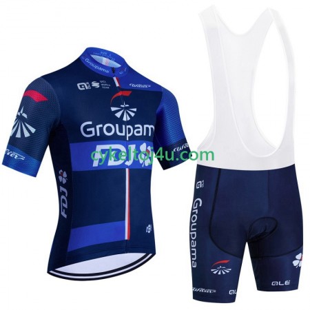 Fdj Groupama Cykeltrøje + Bib Cykelshorts 2024